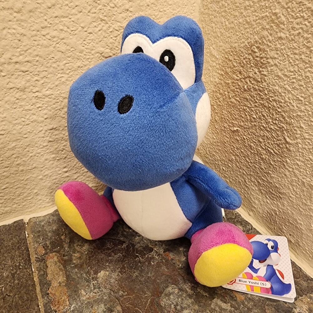 Plush - Yoshi Dark Blue, 8-inch (NEW) - Super Mario - Nintendo